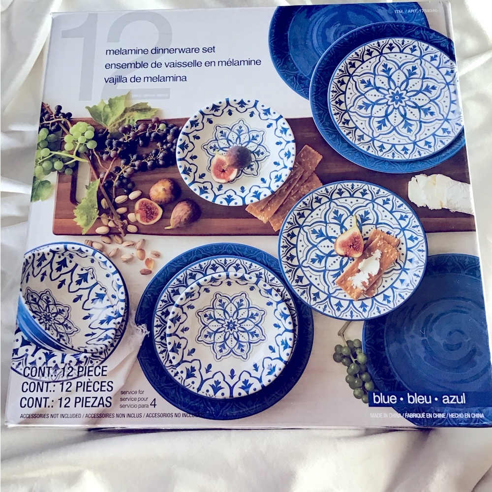 Melamine 12 plates set by Pandex x parties dinner holidays New